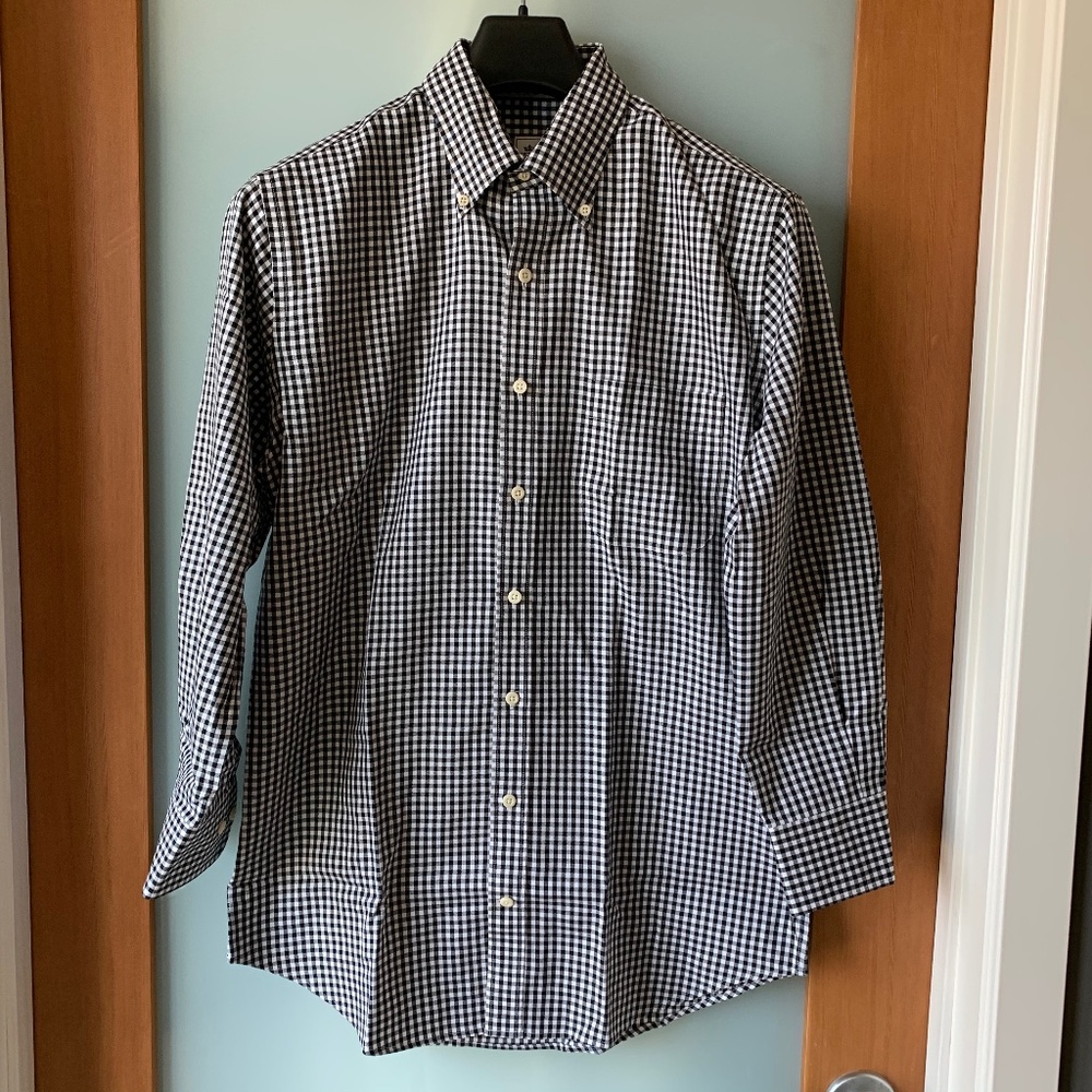 Peter Millar gingham button down shirt
